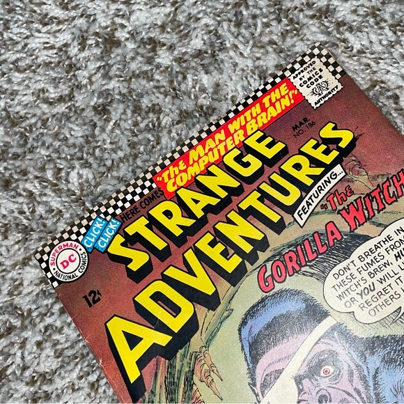 VINTAGE 1966 DC COMICS Strange Adventures Gorilla Witch Silver Age Comic #186 - Picture 3 of 10